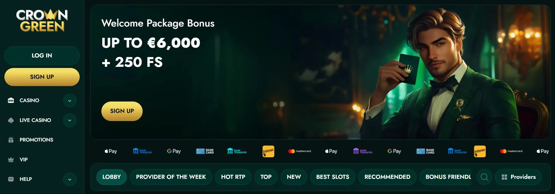 najboljši online casino CrownGreen